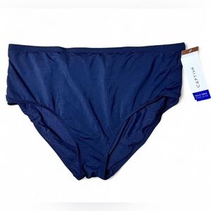 Captiva NWT Bikini Bottom 3X Black Plus Size Mid Rise Swim Bottom Women’s Swim